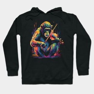 Chimpanzee Playing Violin Hoodie